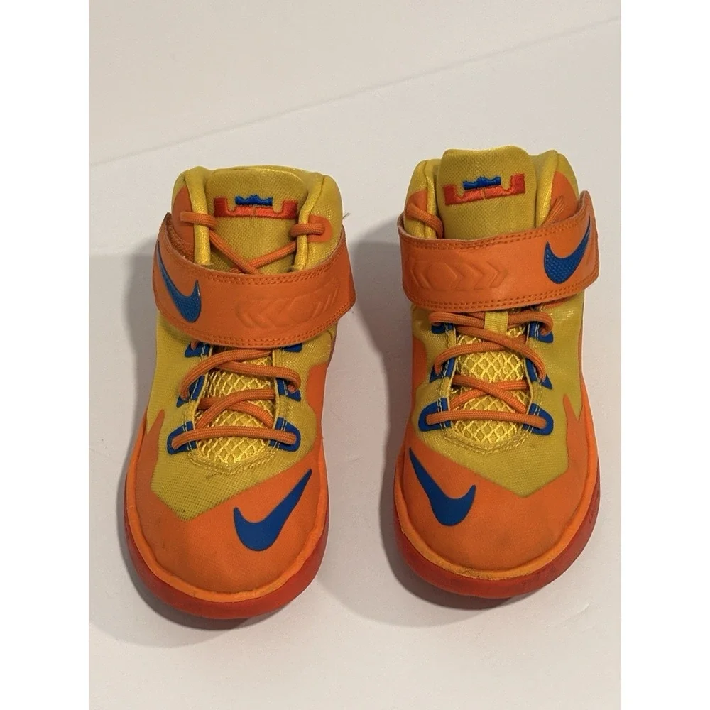 Nike Zoom Hyperrev Total Orange Yellow Blue 653646-700 Size 2Y Lebron‎ Sneakers